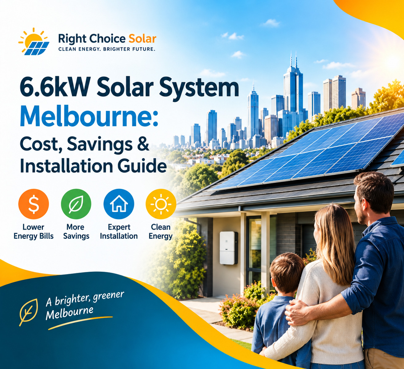 6.6kW solar system Melbourne installation on a residential home