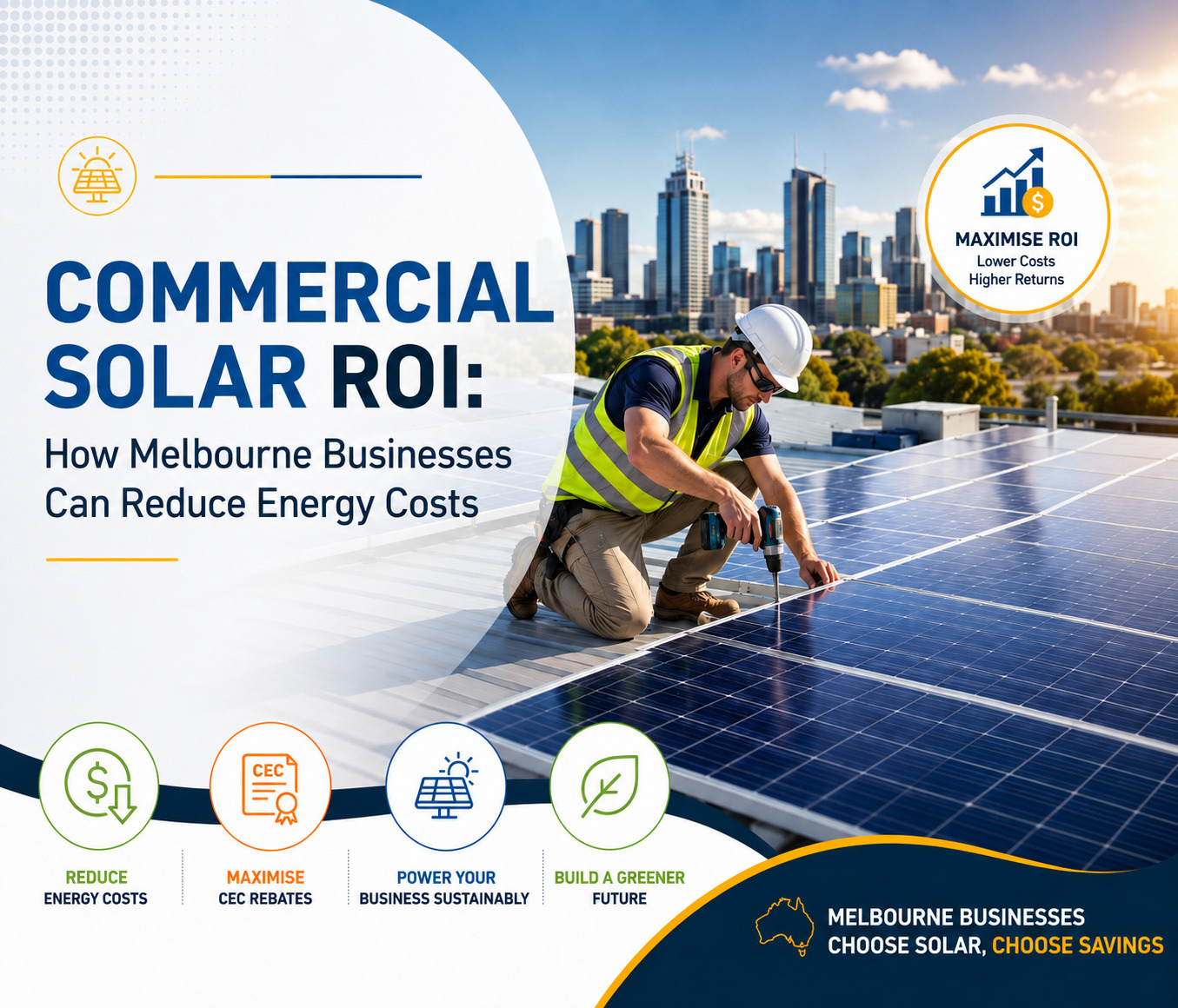Commercial solar panels in Melbourne helping businesses reduce energy costs