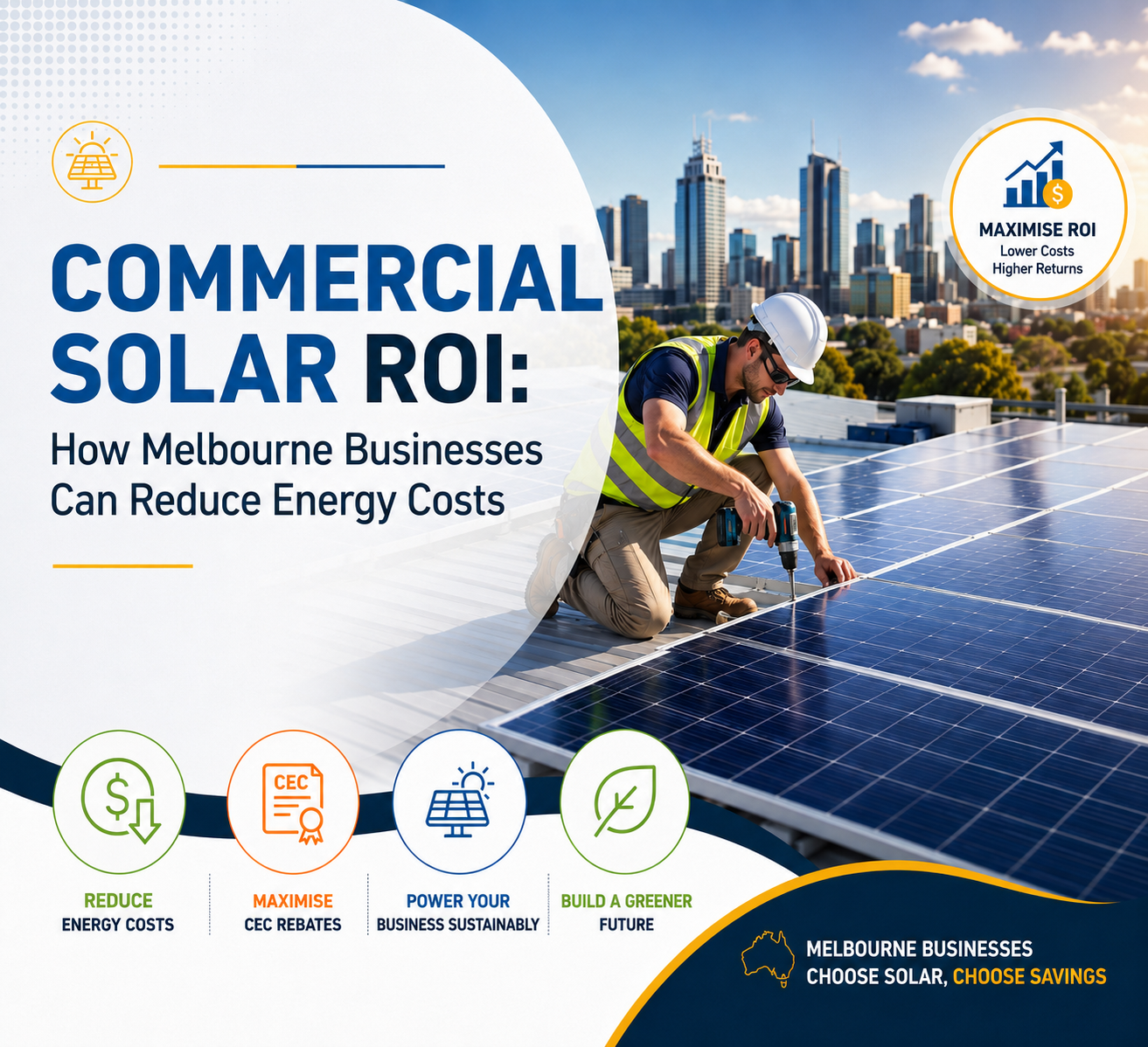 Commercial solar panels in Melbourne helping businesses reduce energy costs