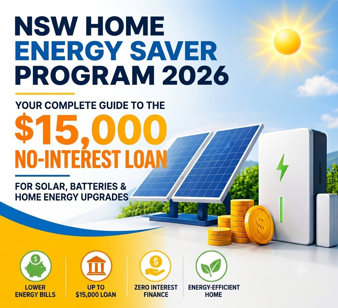 NSW Home Energy Saver Program 2026 - zero-interest loan for solar panels and home battery storage installation