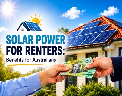 Solar power for renters in Australia using energy-saving solutions to reduce electricity bills in a rental property. 
