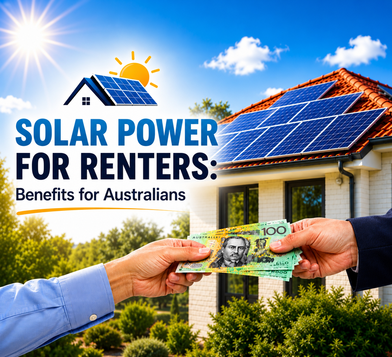 Solar power for renters in Australia using energy-saving solutions to reduce electricity bills in a rental property. 