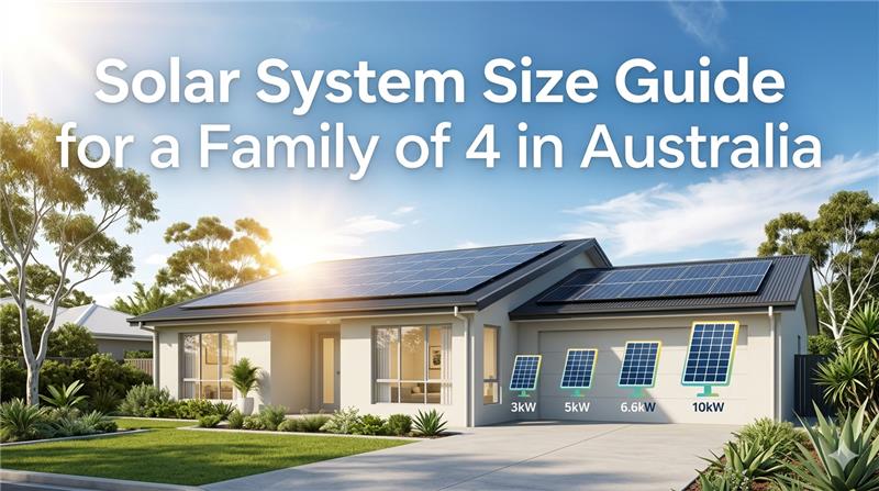 Recommended solar system size for a family of 4 in Australia