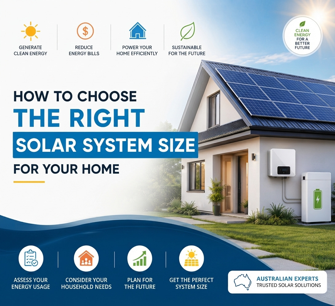 Homeowner choosing the right solar system size for a residential property in Australia based on energy consumption and roof size.